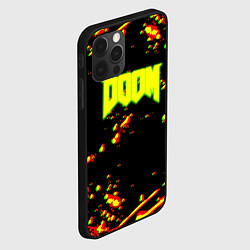 Чехол для iPhone 12 Pro Max Doom огненный марс блики, цвет: 3D-черный — фото 2