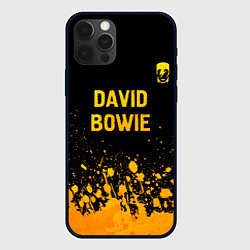 Чехол для iPhone 12 Pro Max David Bowie - gold gradient посередине, цвет: 3D-черный