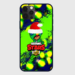 Чехол для iPhone 12 Pro Max Brawl stars leon green color, цвет: 3D-черный