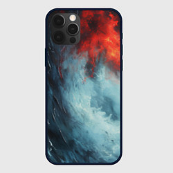 Чехол для iPhone 12 Pro Max Контраст воды и огня, цвет: 3D-черный