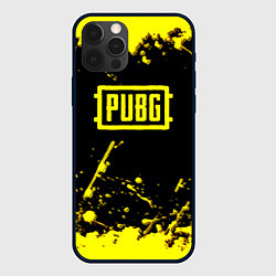 Чехол для iPhone 12 Pro Max PUBG online yellow, цвет: 3D-черный