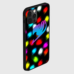 Чехол для iPhone 12 Pro Max Fairy Tail неоновые лого, цвет: 3D-черный — фото 2