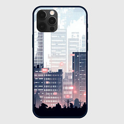Чехол для iPhone 12 Pro Max Безмятежный город, цвет: 3D-черный