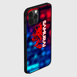 Чехол для iPhone 12 Pro Max Все логотипы игр samurai, цвет: 3D-черный — фото 2