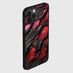 Чехол для iPhone 12 Pro Max Красная текучая субстанция, цвет: 3D-черный — фото 2