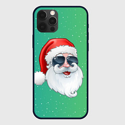 Чехол для iPhone 12 Pro Max Дед Мороз в очках, цвет: 3D-черный