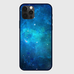 Чехол для iPhone 12 Pro Max Голубой космос, цвет: 3D-черный