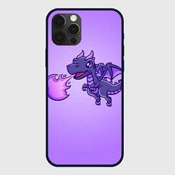 Чехол для iPhone 12 Pro Max Милый огнедышащий дракончик, цвет: 3D-черный