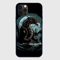 Чехол для iPhone 12 Pro Max Дракон зимних ночей, цвет: 3D-черный