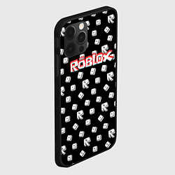 Чехол для iPhone 12 Pro Max Roblox pattern game, цвет: 3D-черный — фото 2