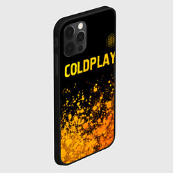 Чехол для iPhone 12 Pro Max Coldplay - gold gradient посередине, цвет: 3D-черный — фото 2