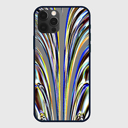 Чехол для iPhone 12 Pro Max Струйчатый перламутровый узор, цвет: 3D-черный
