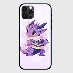 Чехол iPhone 12 Pro Max Милый фиолетовый дракон