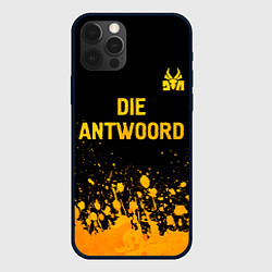 Чехол для iPhone 12 Pro Max Die Antwoord - gold gradient посередине, цвет: 3D-черный