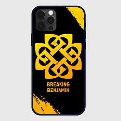 Чехол для iPhone 12 Pro Max Breaking Benjamin - gold gradient, цвет: 3D-черный