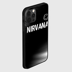 Чехол для iPhone 12 Pro Max Nirvana glitch на темном фоне посередине, цвет: 3D-черный — фото 2