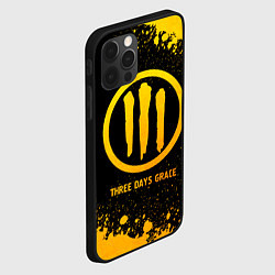 Чехол для iPhone 12 Pro Max Three Days Grace - gold gradient, цвет: 3D-черный — фото 2