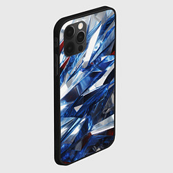 Чехол для iPhone 12 Pro Max Абстрактные осколки стеклянных кристалов, цвет: 3D-черный — фото 2