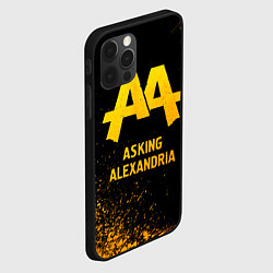 Чехол для iPhone 12 Pro Max Asking Alexandria - gold gradient, цвет: 3D-черный — фото 2