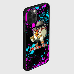 Чехол для iPhone 12 Pro Max Chicken gun - neon, цвет: 3D-черный — фото 2