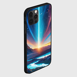 Чехол для iPhone 12 Pro Max Фантастический пейзаж со вспышкой, цвет: 3D-черный — фото 2