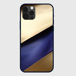 Чехол для iPhone 12 Pro Max Фиолетовая вставка на золотом фоне, цвет: 3D-черный