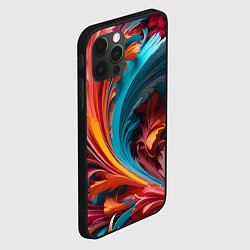 Чехол для iPhone 12 Pro Max Красивый яркий узорчик, цвет: 3D-черный — фото 2