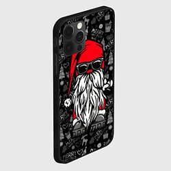 Чехол для iPhone 12 Pro Max Санта Клаус гном, цвет: 3D-черный — фото 2