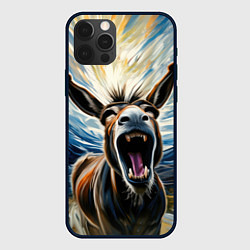 Чехол для iPhone 12 Pro Max Крик осла, цвет: 3D-черный