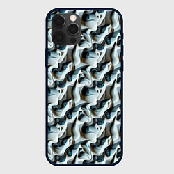 Чехол для iPhone 12 Pro Max Инопланетный материал, цвет: 3D-черный