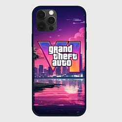 Чехол для iPhone 12 Pro Max GTA 6 nigh city, цвет: 3D-черный