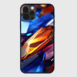 Чехол для iPhone 12 Pro Max Прозрачные блестящие камни, цвет: 3D-черный