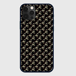 Чехол для iPhone 12 Pro Max Паттерн короны, цвет: 3D-черный