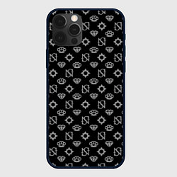 Чехол для iPhone 12 Pro Max Sessanta Nove pattern, цвет: 3D-черный