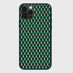 Чехол для iPhone 12 Pro Max Чешуя зеленого змея, цвет: 3D-черный