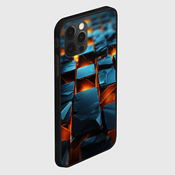 Чехол для iPhone 12 Pro Max Темные плитки в лаве, цвет: 3D-черный — фото 2