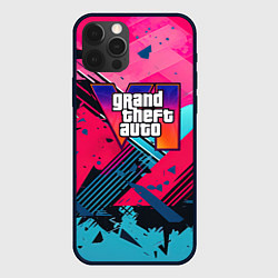 Чехол для iPhone 12 Pro Max Gta 6 abstract logo style, цвет: 3D-черный