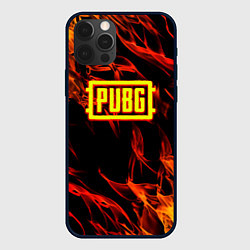 Чехол для iPhone 12 Pro Max Battlegrounds flame, цвет: 3D-черный