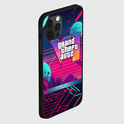 Чехол для iPhone 12 Pro Max GTA 6 логотип и абстракция, цвет: 3D-черный — фото 2