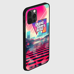Чехол для iPhone 12 Pro Max GTA 6 retro abstract, цвет: 3D-черный — фото 2