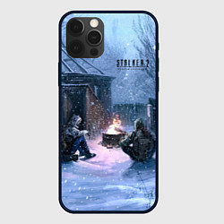 Чехол для iPhone 12 Pro Max STALKER 2 новички на кордоне, цвет: 3D-черный