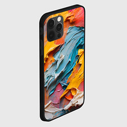 Чехол для iPhone 12 Pro Max Абстрактная живопись акрилом, цвет: 3D-черный — фото 2