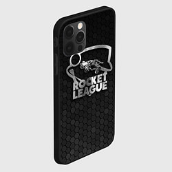 Чехол для iPhone 12 Pro Max Rocket League - metal logo, цвет: 3D-черный — фото 2