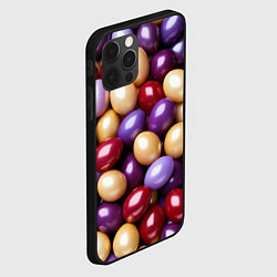 Чехол для iPhone 12 Pro Max Красные и фиолетовые пасхальные яйца, цвет: 3D-черный — фото 2