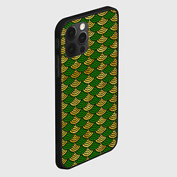 Чехол для iPhone 12 Pro Max Зелёно-золотая чешуя, цвет: 3D-черный — фото 2