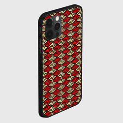 Чехол для iPhone 12 Pro Max Золотая и красная чешуя, цвет: 3D-черный — фото 2