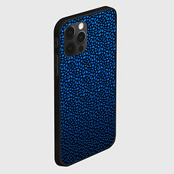 Чехол для iPhone 12 Pro Max Синий объёмный паттерн, цвет: 3D-черный — фото 2
