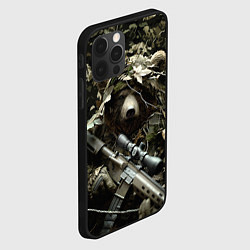 Чехол для iPhone 12 Pro Max Медведь снайпер маскировка, цвет: 3D-черный — фото 2