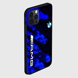 Чехол для iPhone 12 Pro Max BMW sport amg colors blue, цвет: 3D-черный — фото 2