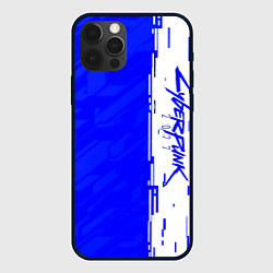 Чехол для iPhone 12 Pro Max Cyberpunk 2077 blue найтсити, цвет: 3D-черный